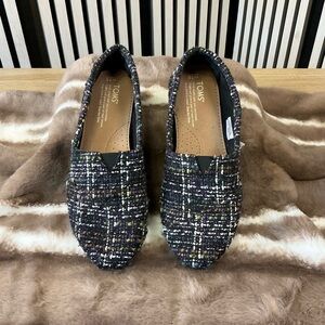 Toms Multicolor Tweed Slip-Ons Women’s 7.5